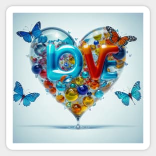 Blue love Sticker
